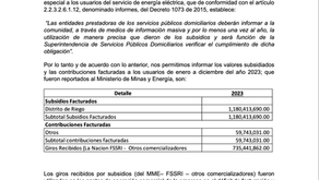 INFORME APLICACIÓN DE SUBSIDIOS FSSRI DE ENERGÍA ELÉCTRICA DEL AÑO 2023