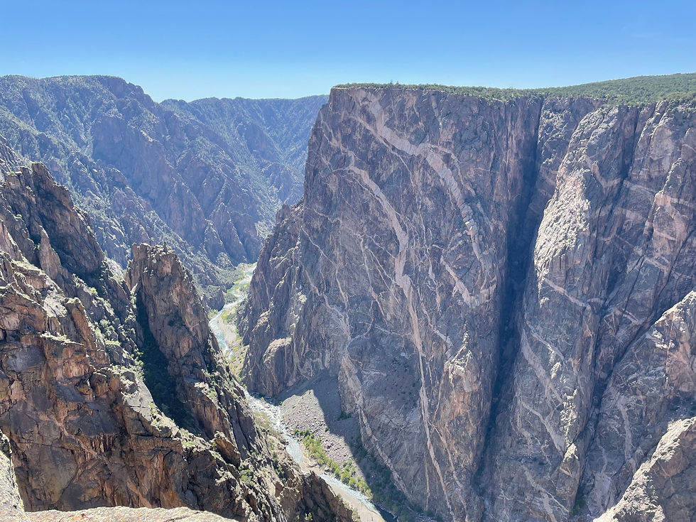 A picture of the Painted Wall in Black Canyon of the Gunnison National Park, Colorado