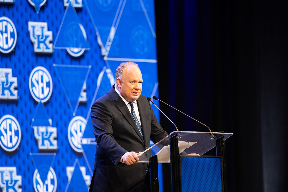 Mark Stoops speaks at SEC media day