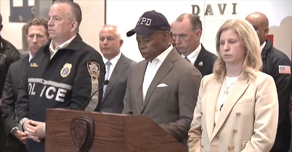NY City Mayor Eric Adams held a press conference yesterday alongside NYPD