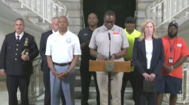 NY City officials held a press conference, Sunday, August 17, 2025, giving information about the mass shooting at a Brooklyn Lounge
