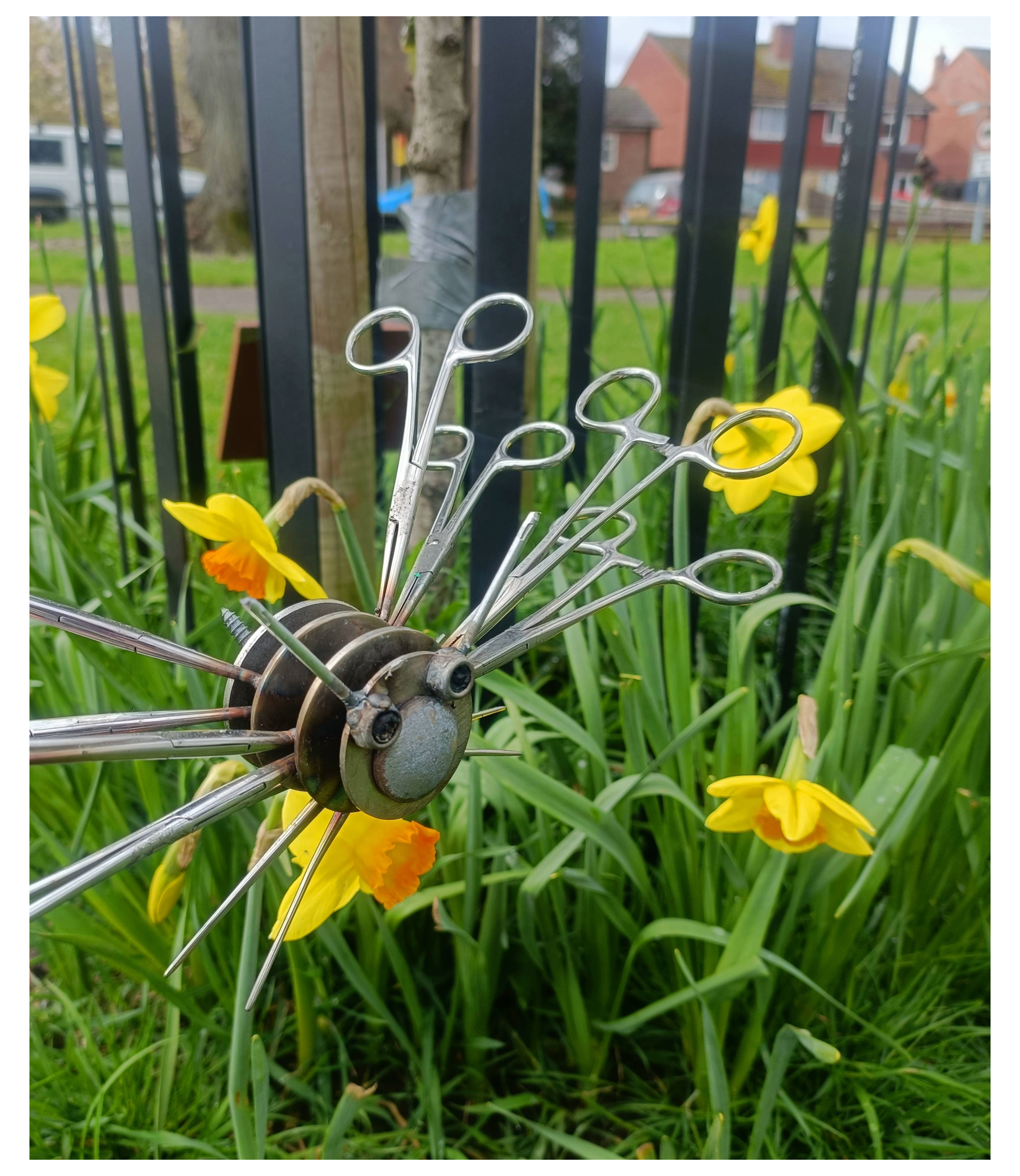 Bizzy Bee steel sculpture