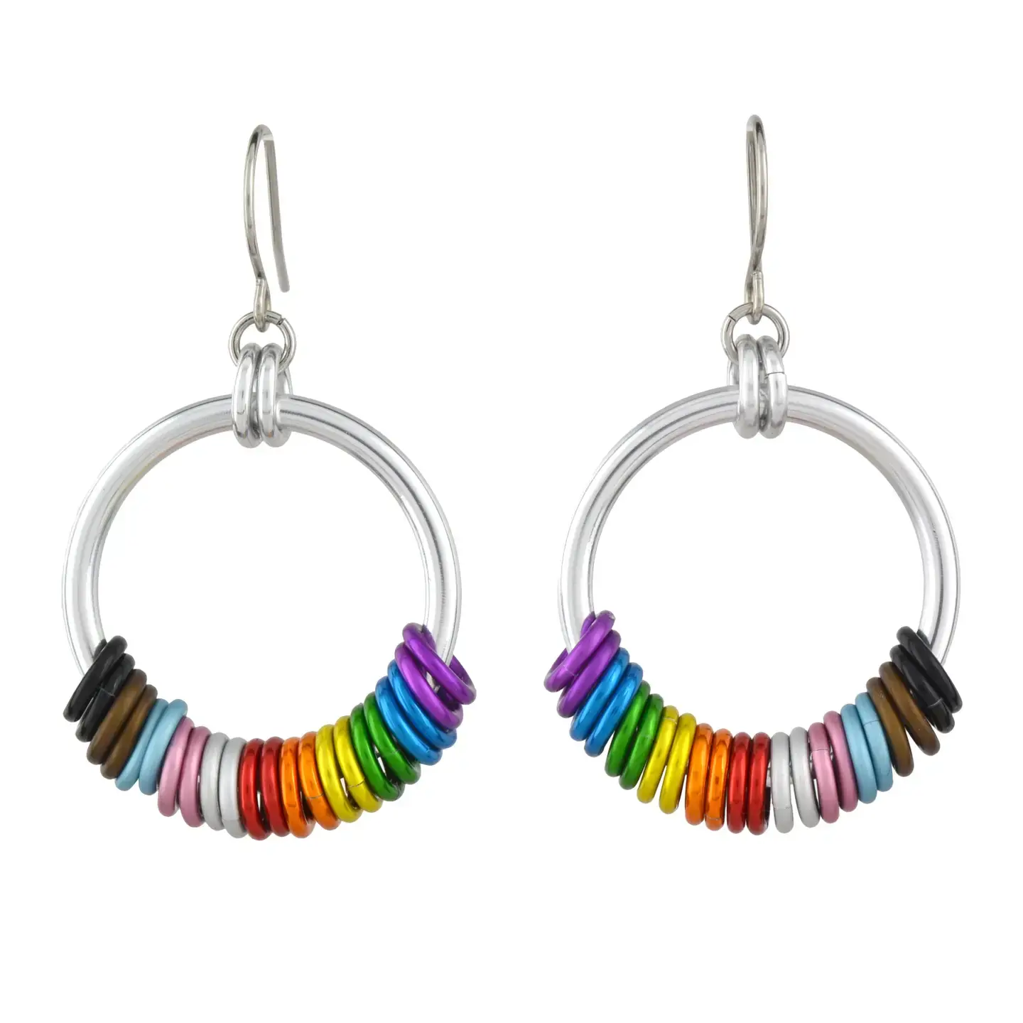 Progress Pride Hoop Earrings