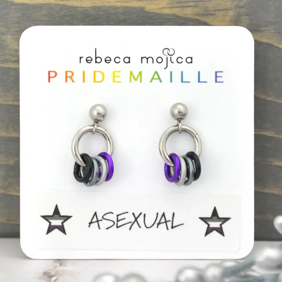 Thumbnail: Mini Pride Chainmaille Earrings