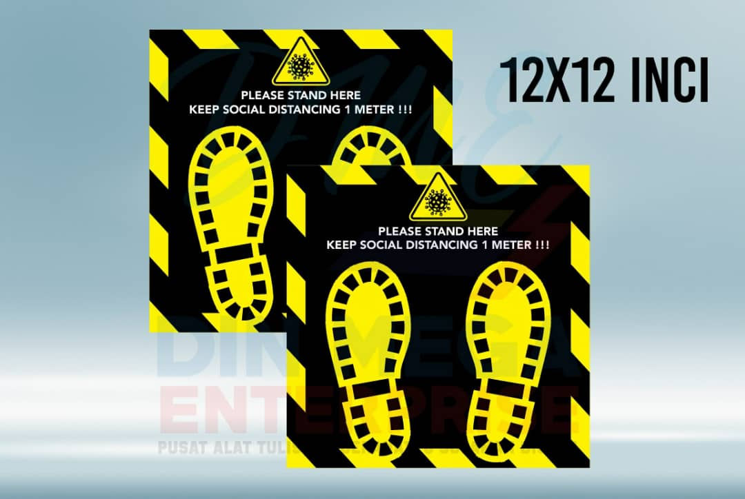 Sticker Lantar Tapak Kaki 12"x12"