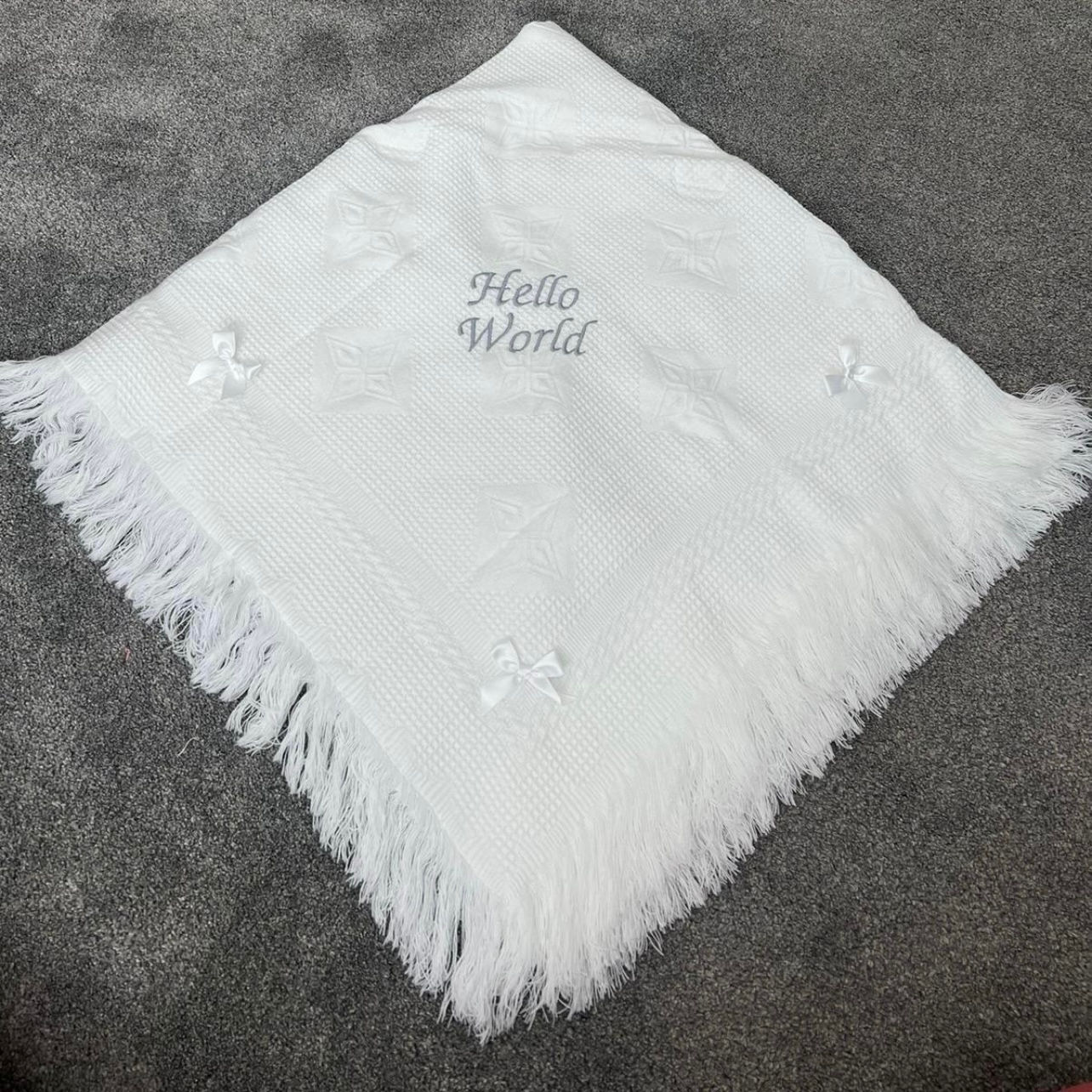 Hello World Bow Shawl