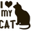 Thumbnail: Watercolor Cat I Love My Vinyl Sticker Decals (Pack of 2)
