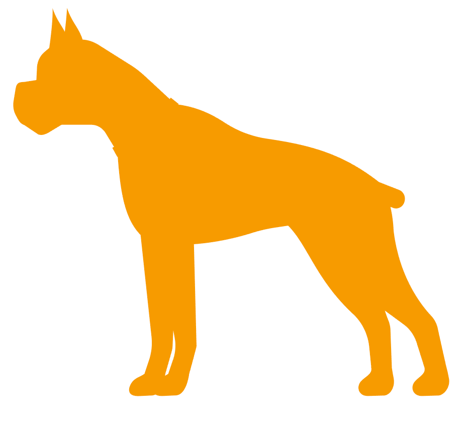 boxer standing Vinyl Sticker Decals (Pack of 2)