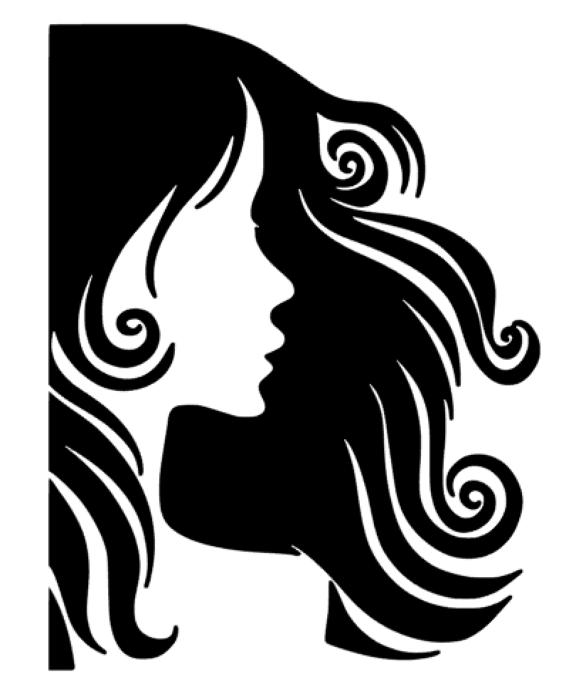 Lady Abstract Design Vinyl Sticker Decals (Pack of 2)