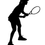 Thumbnail: Female Tennis Silhouette Vinyl Sticker Decals (Pack of 2)