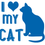 Thumbnail: Watercolor Cat I Love My Vinyl Sticker Decals (Pack of 2)