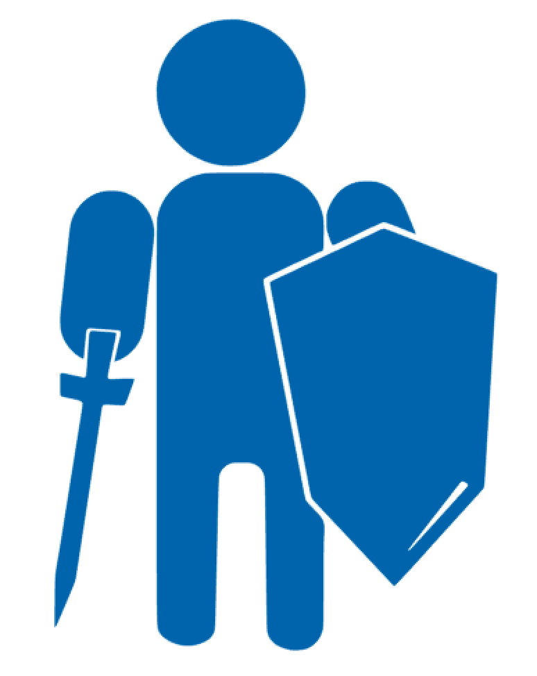 Thumbnail: Soldier Knight Silhouette Vinyl Sticker Decals (Pack of 2)