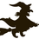 Thumbnail: Witch Silhouette Halloween Vinyl Sticker Decals (Pack of 2)