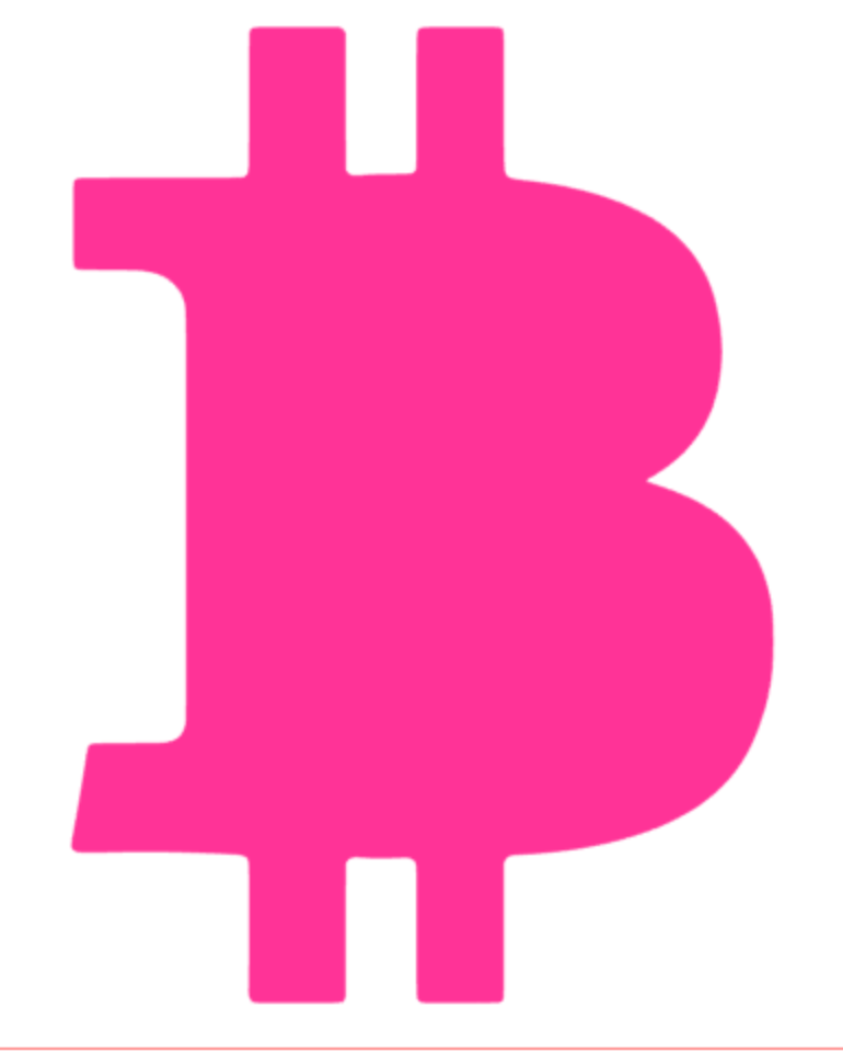 Bitcoin Icon Black Vinyl Sticker Decals (Pack of 2)