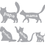 Thumbnail: cat family Vinyl Sticker Decals (Pack of 2)