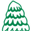 Thumbnail: Snow Christmas Tree Vinyl Sticker Decals (Pack of 2)