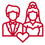 Thumbnail: Married Young Couple Vinyl Sticker Decals (Pack of 2)