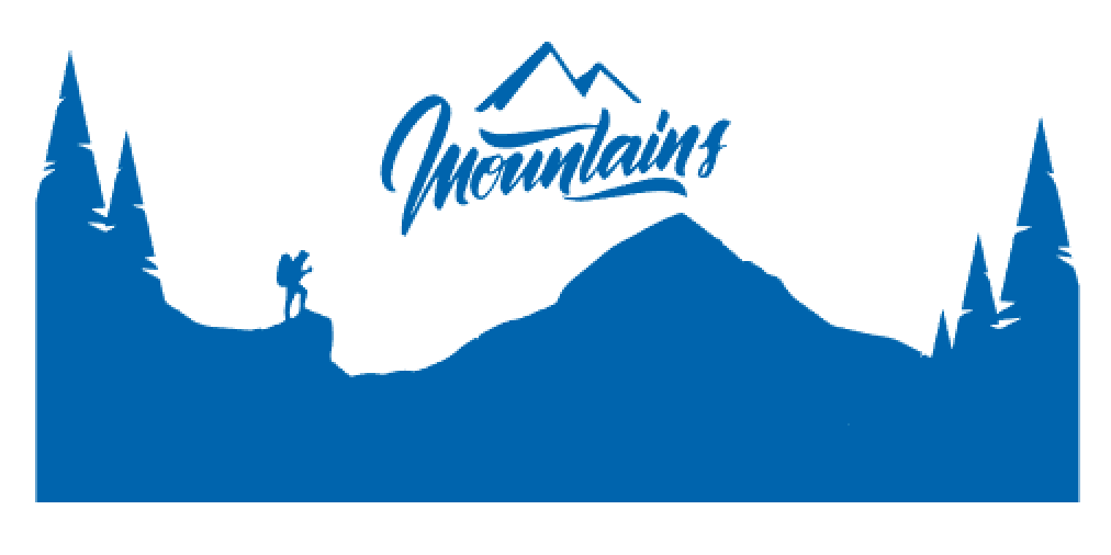Mountain Adventure Hiking Vinyl Sticker Decals (Pack of 2)