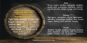 King's Family Distillery Ryeconic Batch 004 Hand Selected by Nashville Daily Spirits