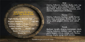 E.H. Taylor, Jr. Barrel Proof Rye Bottled 2022