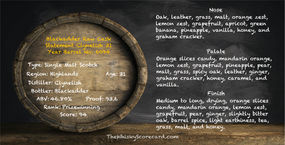 Blackadder Raw Cask Statement Clynelish 31 Year Barrel No. 6094