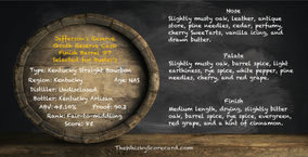 Jefferson's Reserve Groth Reserve Cask Finish Barrel #7 Selected for Buster's