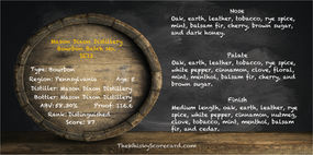 Mason Dixon Distillery Bourbon Batch No. SE12