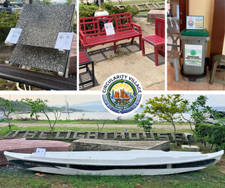 Interactive exhibit featuring circular economy innovators and social enterprises