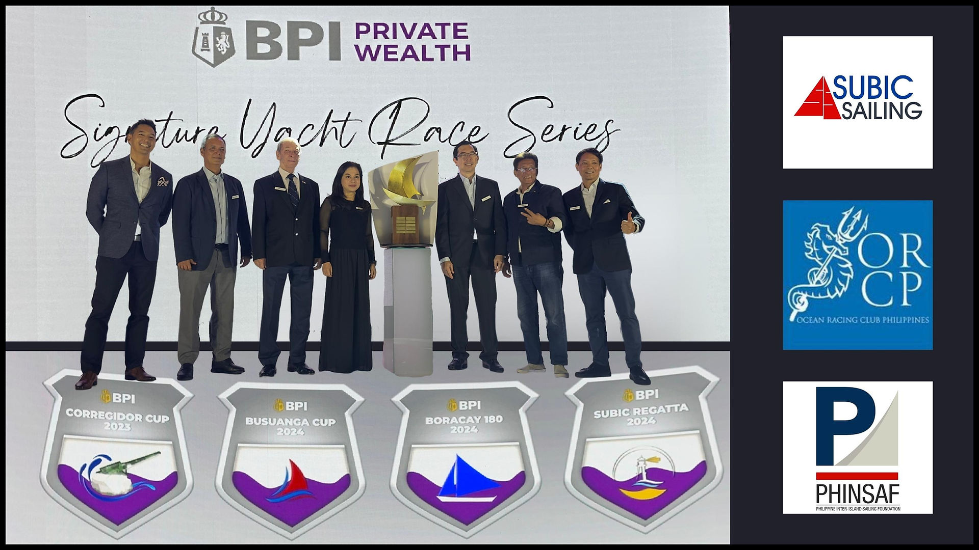 The executives of BPI together with the Pilars of Yachting in the Philippines