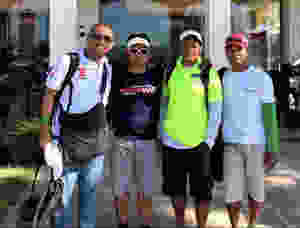Zed Avecilla, Event Director with three (3) Filipino Crews from different boats - Darwin Santos (Kingsman Team), Rafael Buitre (Seawolf Team) and Victor Gordoncillo (Phoenix Team)