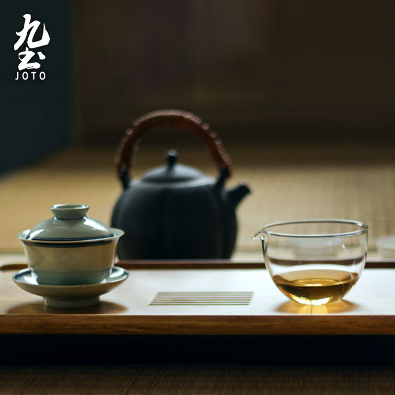 サムネイル： Joto Handmade Mouth-blown Heat Resistant Glass Tea Pitcher Kung Fu Tea