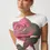 Thumbnail: Nadia - Pink print cropped top
