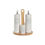 Thumbnail: Oil and Vinegar Set DKD Home Decor White Wood Stoneware 18 x 15 x 22 cm
