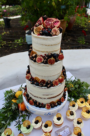 Semi Naked Wedding Cake Cornwall