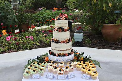Vegan Semi-naked Wedding Cake Cornwall