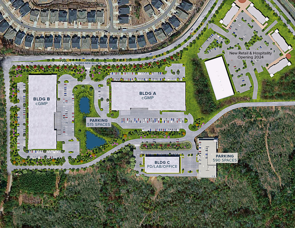 Catalyst BioCampus Site Plan | 3-Building Biomanufacturing Campus | Up to 478,000 SF
