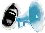 A blue megaphone overlaying a shouting black-and-white face, illustrating amplified expres