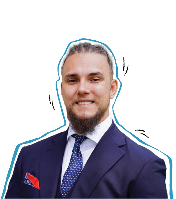 Podcast cover art for 'Acknowledgement of Country' featuring Rhys Paddick, Aboriginal Educator, smiling in a suit and tie, set against an orange background.