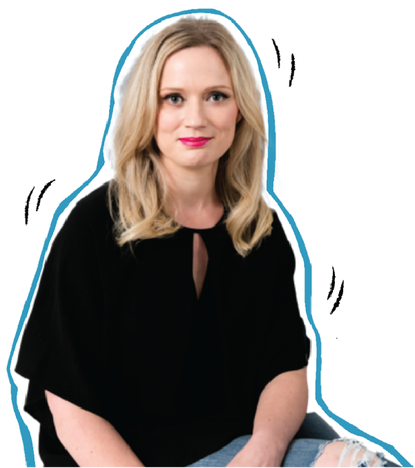 Podcast cover art for 'Running a Business From Home' featuring Jen Bishop, Publisher of Interiors Addict, smiling in a black outfit, set against an orange background.