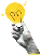 A black-and-white hand holding a yellow light bulb.webp