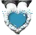 A pair of hands cupping a bright blue heart, radiating light lines to symbolize care and c