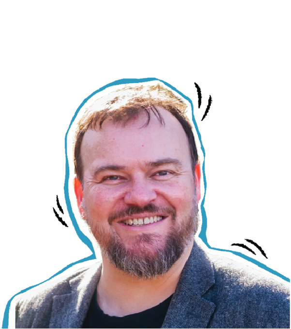 Podcast cover art for 'Building a Media Business' featuring Tim Burrowes, Editor & Founder of Unmade, smiling in a gray blazer, set against an orange background