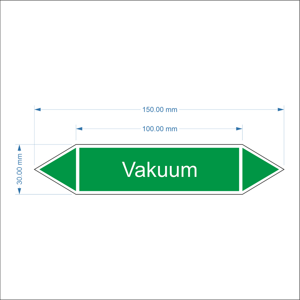 Vakuum Flussrichtungspfeil 150x30mm, 1 x 8er Bogen, 8 Stück a 1.00CHF