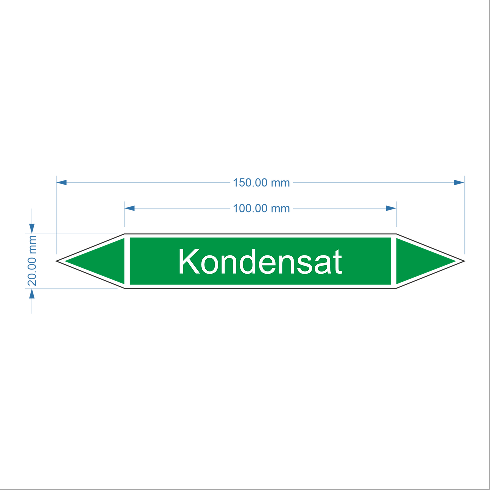 Kondensat Flussrichtungspfeil 150x20mm, 1 x 12er Bogen, 12 Stück a 0.71CHF