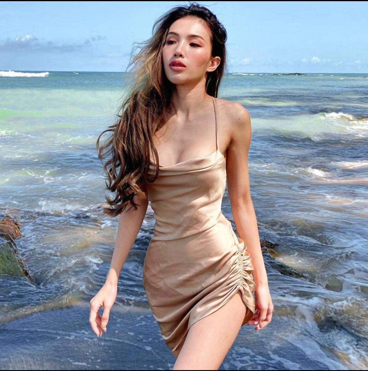 silky dress