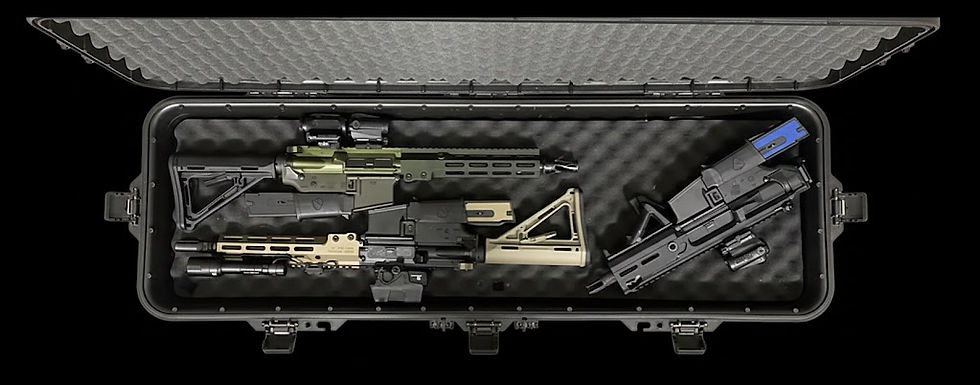 3 Rifles in a 2 Rifle Case