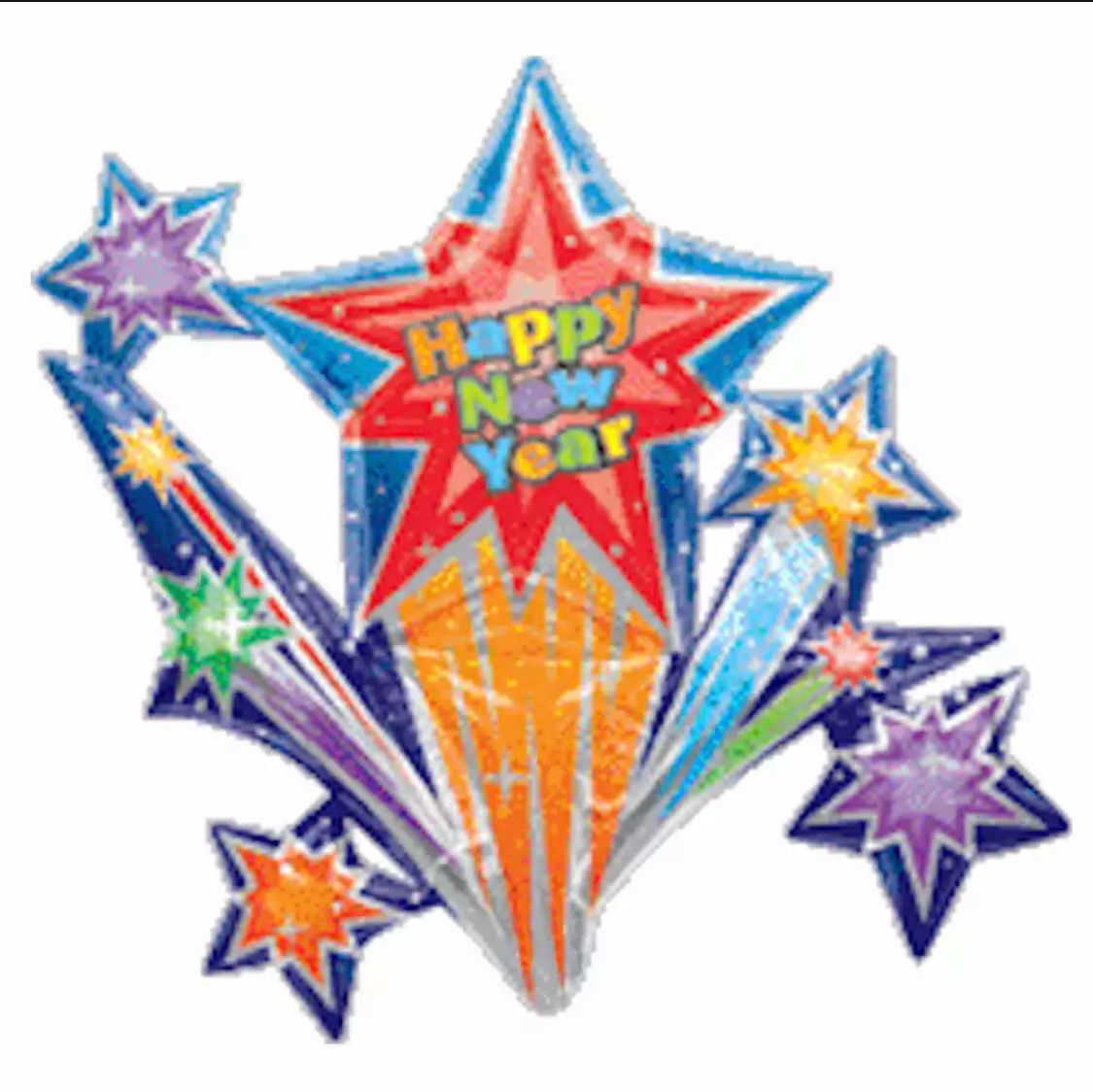6 pc Happy New Year Star Burst Celebration Bouquet