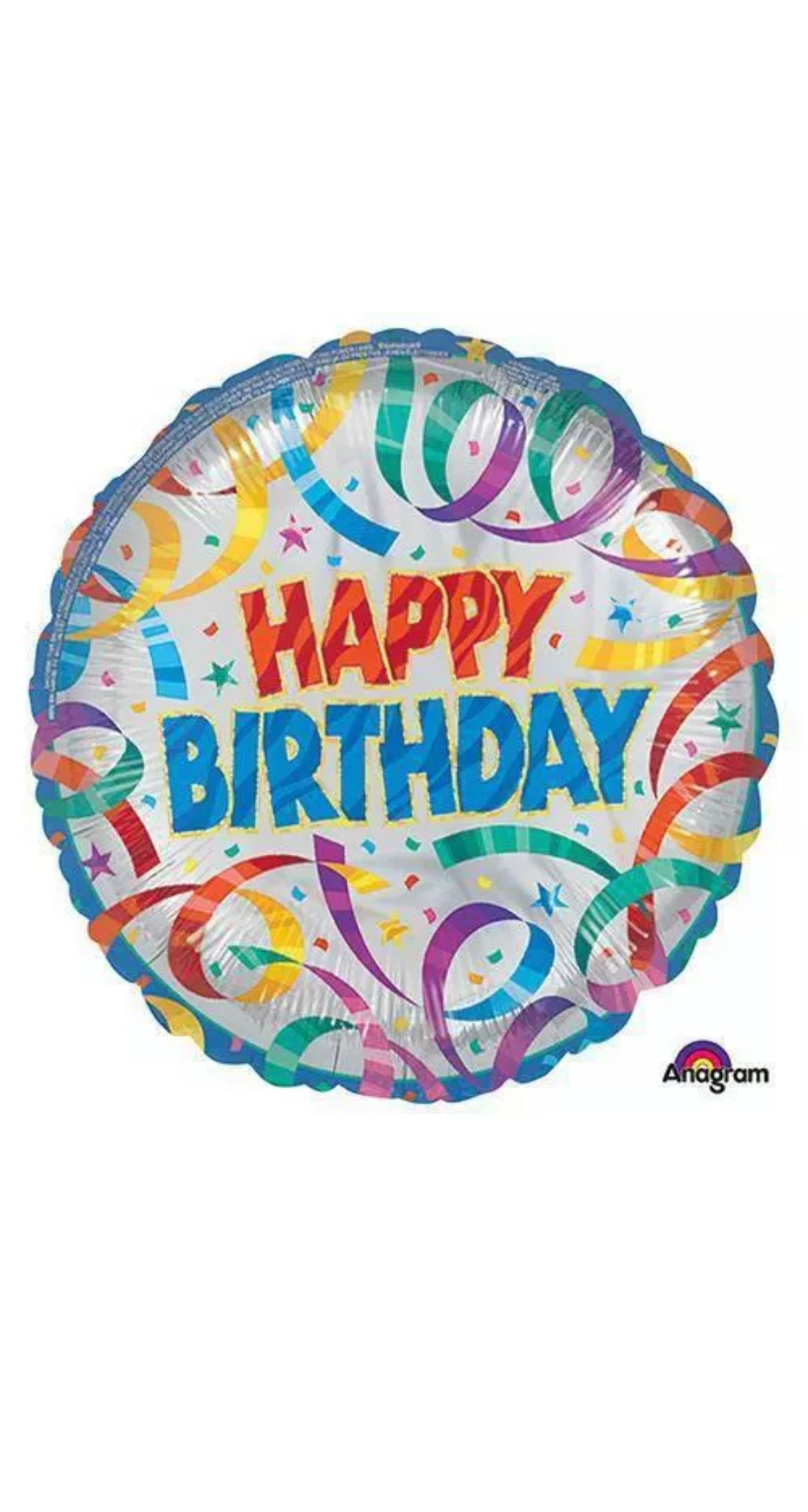 Happy Birthday Streamer 18” Mylar 259