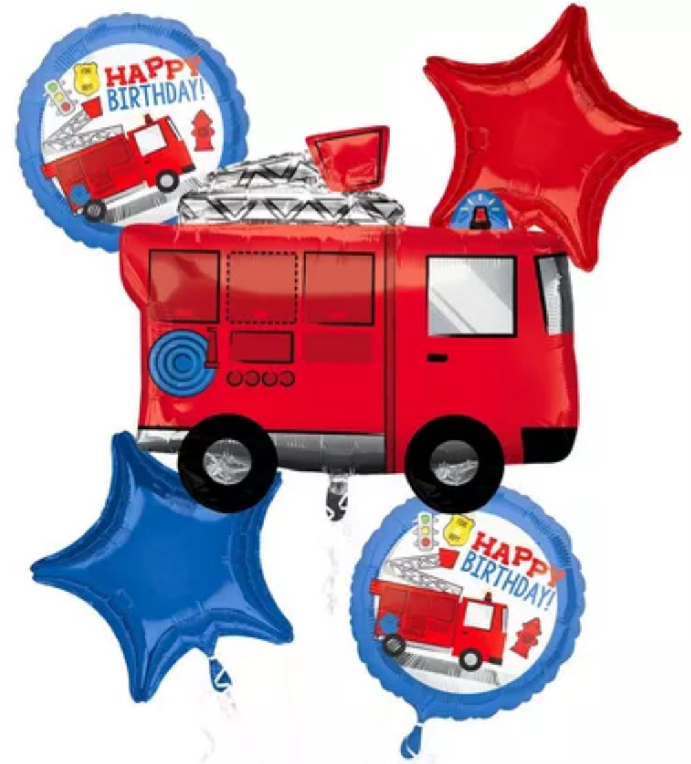 Fire Truck Balloon Bouquet