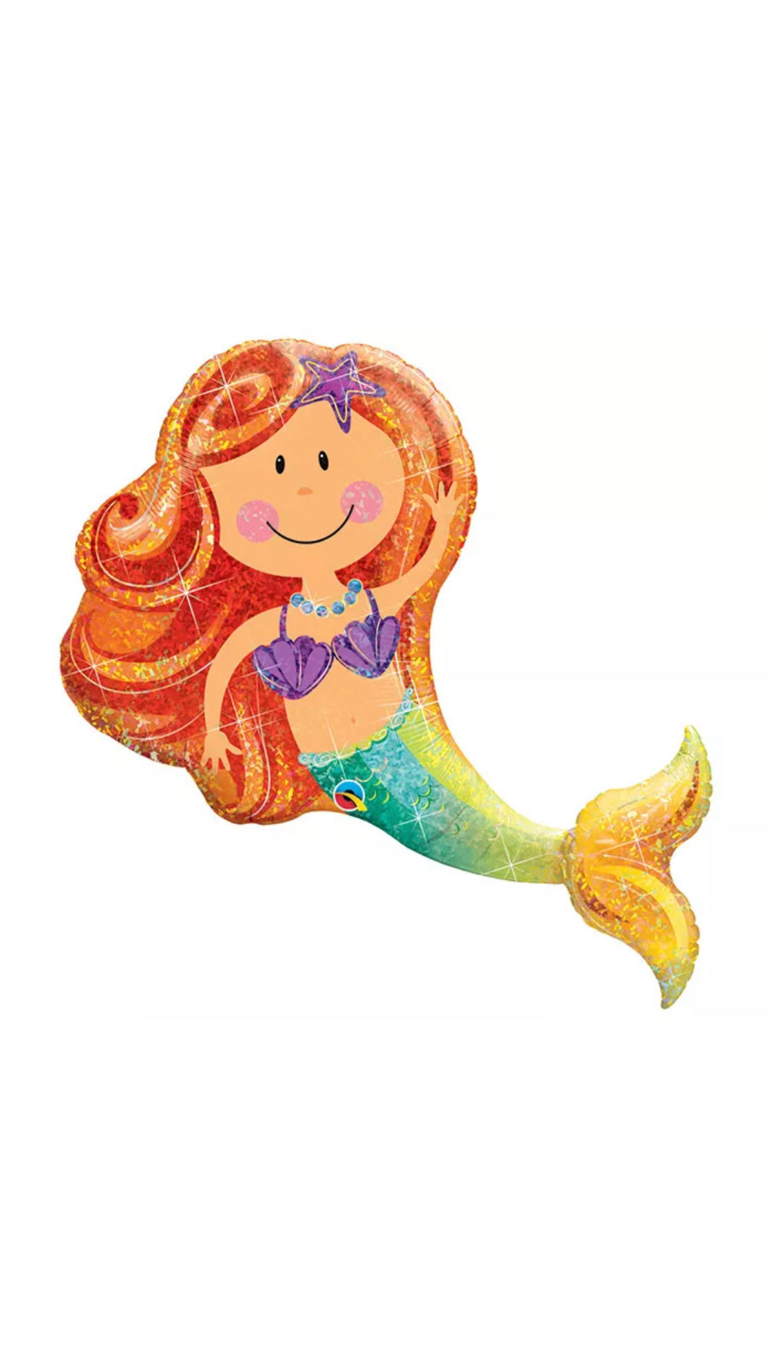 Mermaid Orange Mylar